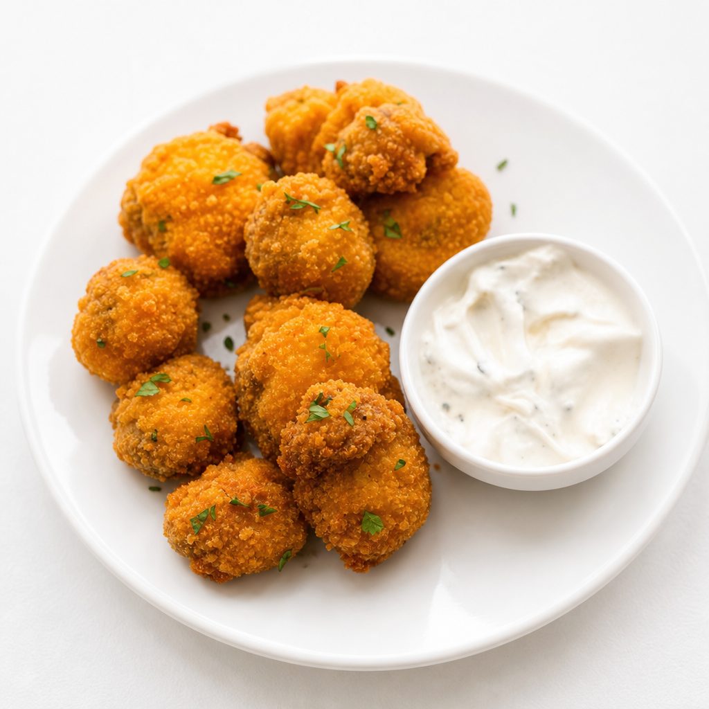 Breaded Mushrooms.