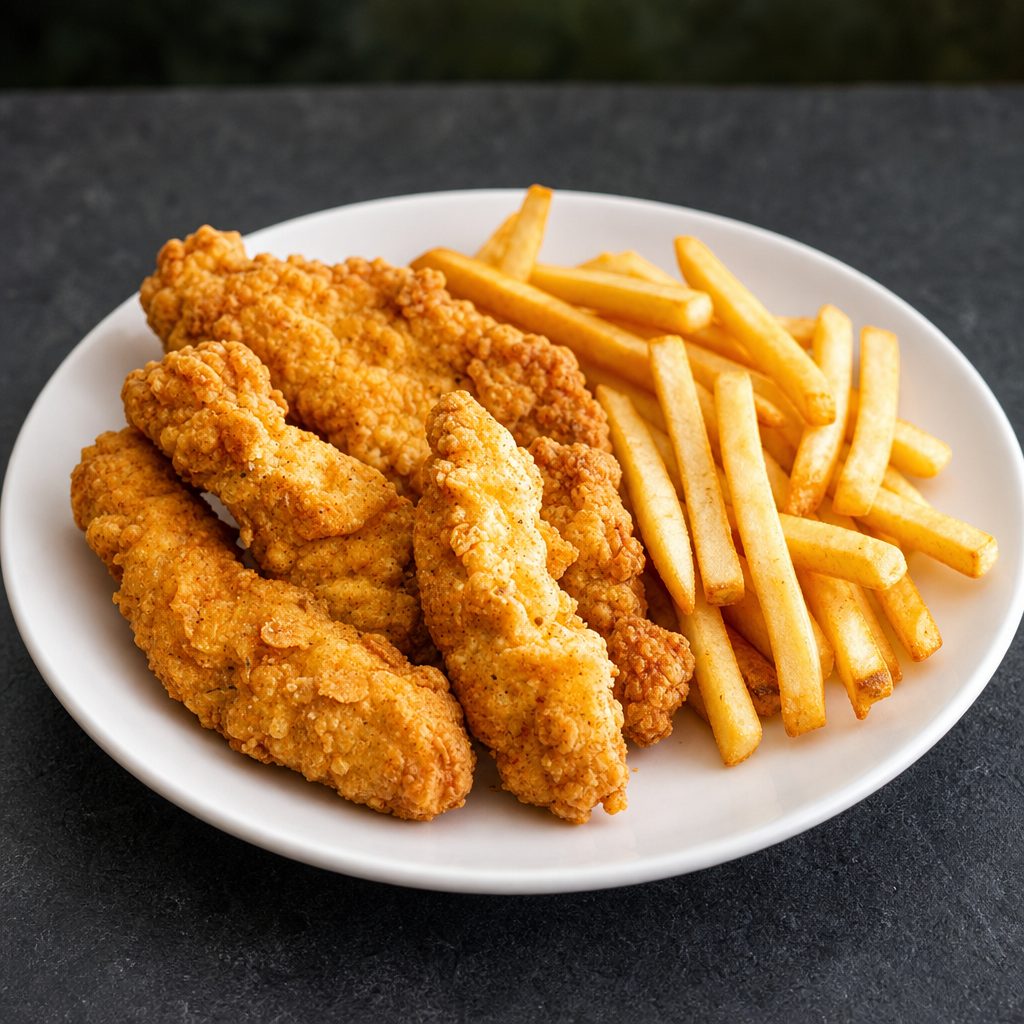 Chicken Fingers W/ Fries.
