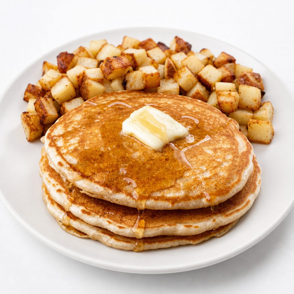 Pancakes W/ Homefries.